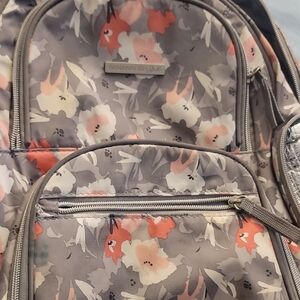 Banana Republic Floral Backpack - Gray and Coral